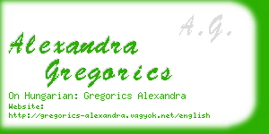 alexandra gregorics business card